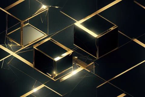 Seamless abstract parallel straight and curved lines and glowing streaks. Ele Stock-Illustration