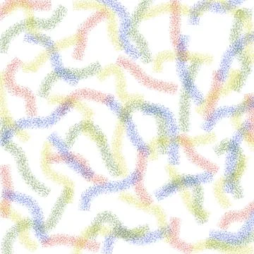 Seamless abstract pastel doodle lines pattern with organic wavy Stock Illustration