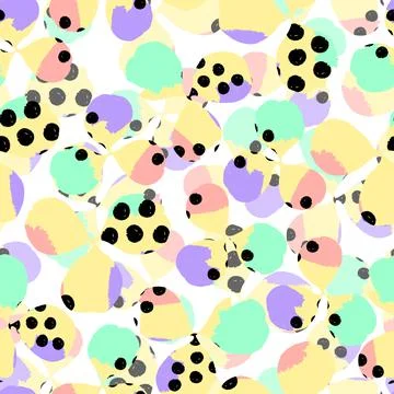 Seamless abstract pastel flowers pattern background , greeting card or fabric Stock Illustration