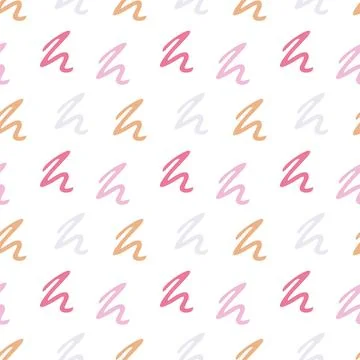 Seamless Abstract Pastel Stroke Pattern Modern Minimal Background for Textile Illustrazione stock