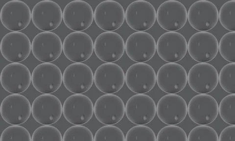 Seamless Abstract Pattern of 3D Gray Bowling Balls on Neutral Gray Background 스톡 일러스트