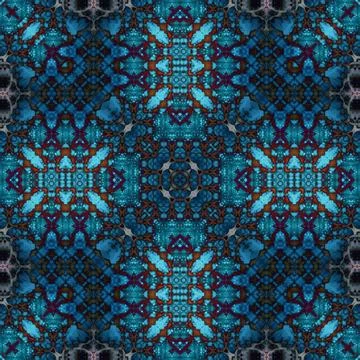 Seamless abstract pattern and texture. Symmetrical pattern of watercolors a.. Stock Photos