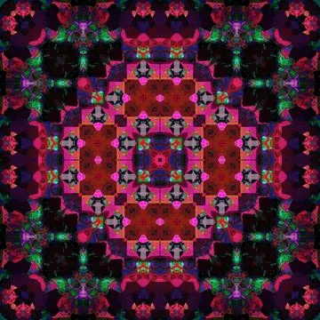 Seamless abstract pattern and texture. Symmetrical pattern of watercolors a.. Stock Photos