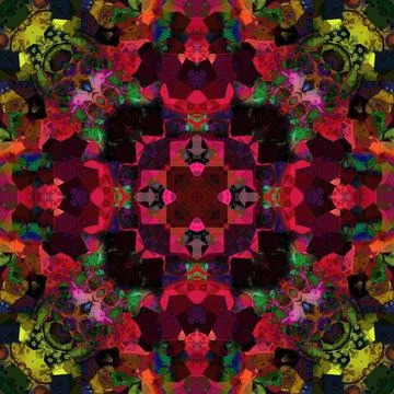 Seamless abstract pattern and texture. Symmetrical pattern of watercolors a.. Stock Photos