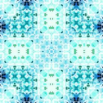 Seamless abstract pattern and texture. Symmetrical pattern of watercolors a.. Stock Photos