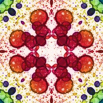 Seamless abstract pattern and texture. Symmetrical pattern of watercolors a.. Stock Photos