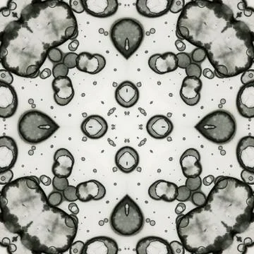 Seamless abstract pattern and texture. Symmetrical pattern of watercolors a.. Stock Photos