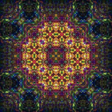 Seamless abstract pattern and texture. Symmetrical pattern of watercolors a.. Stock Photos