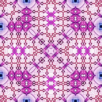 Seamless abstract pattern and texture. Symmetrical pattern of watercolors a.. Stock Photos