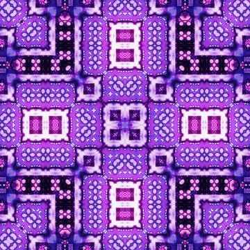 Seamless abstract pattern and texture. Symmetrical pattern of watercolors a.. Stock Photos