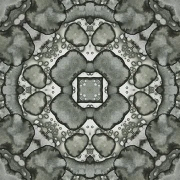 Seamless abstract pattern and texture. Symmetrical pattern of watercolors a.. Stock Photos