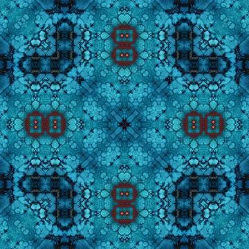 Seamless abstract pattern and texture. Symmetrical pattern of watercolors a.. Stock Photos