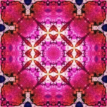 Seamless abstract pattern and texture. Symmetrical pattern of watercolors a.. Stock Photos