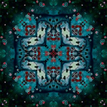 Seamless abstract pattern and texture. Symmetrical pattern of watercolors a.. Stock Photos