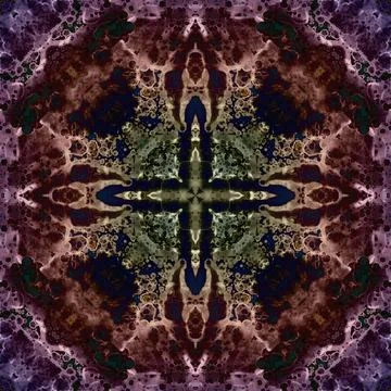 Seamless abstract pattern and texture. Symmetrical pattern of watercolors a.. Stock Photos