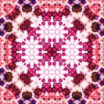 Seamless abstract pattern and texture. Symmetrical pattern of watercolors a.. Stock Photos