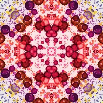 Seamless abstract pattern and texture. Symmetrical pattern of watercolors a.. Stock Photos