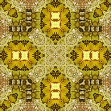 Seamless abstract pattern and texture. Symmetrical pattern of watercolors a.. Stock Photos