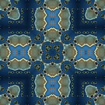 Seamless abstract pattern and texture. Symmetrical pattern of watercolors a.. Stock Photos