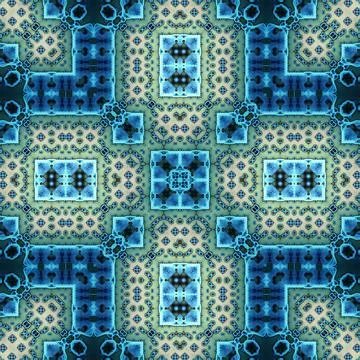 Seamless abstract pattern and texture. Symmetrical pattern of watercolors a.. Stock Photos