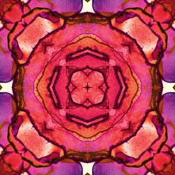 Seamless abstract pattern and texture. Symmetrical pattern of watercolors a.. Stock Photos