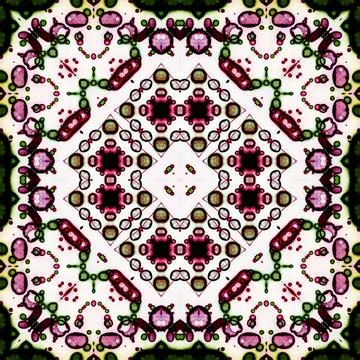 Seamless abstract pattern and texture. Symmetrical pattern of watercolors a.. Stock Photos