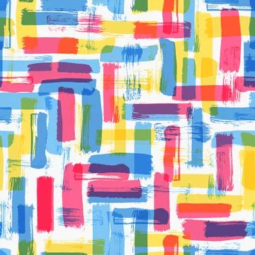 Seamless abstract pattern art. Texture with Hand Painted Crossing Brush Strokes Stock Illustration