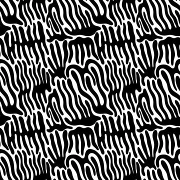 Seamless abstract pattern background. Decorative design freehand creative paint Stock Illustration