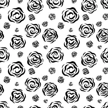 Seamless abstract pattern background. Decorative design freehand creative paint Stock Illustration