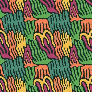 Seamless abstract pattern background. Decorative design freehand creative paint Illustrazione stock