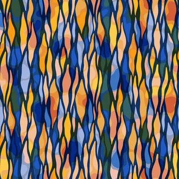 Seamless abstract pattern background. Decorative design freehand creative paint Stock Illustration