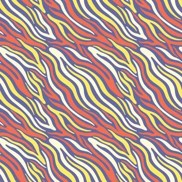 Seamless abstract pattern background. Decorative design freehand creative paint Stock Illustration