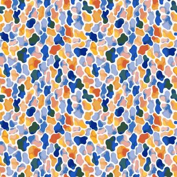 Seamless abstract pattern background. Decorative design freehand creative paint Stock Illustration