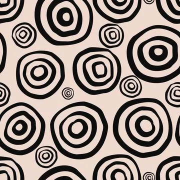 Seamless abstract pattern background. Decorative design freehand creative paint Stock Illustration