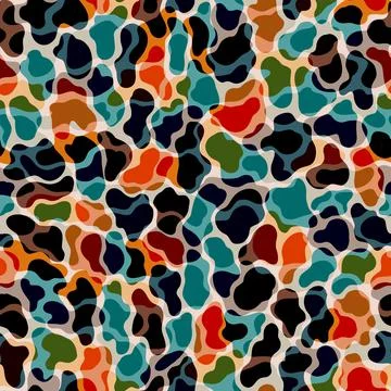 Seamless abstract pattern background. Decorative design freehand creative paint Stock Illustration