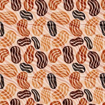 Seamless abstract pattern background. Decorative design freehand creative paint Stock Illustration
