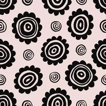 Seamless abstract pattern background. Decorative design freehand creative paint Illustrazione stock