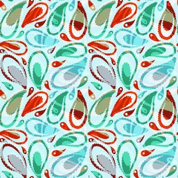 Seamless abstract pattern background. Decorative design freehand creative paint Stock Illustration
