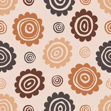 Seamless abstract pattern background. Decorative design freehand creative paint Stock Illustration