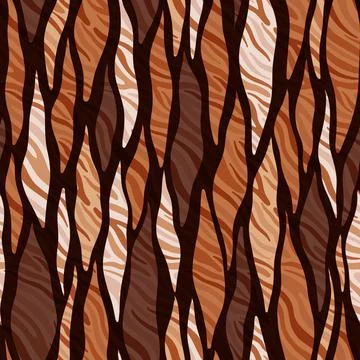 Seamless abstract pattern background. Decorative design freehand creative paint Stock Illustration