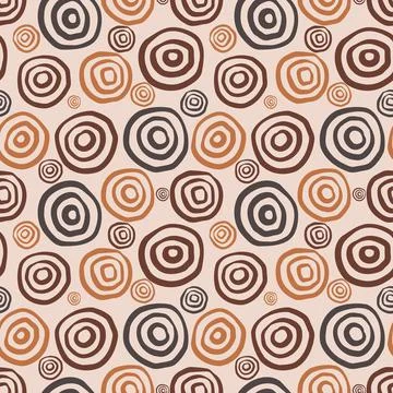 Seamless abstract pattern background. Decorative design freehand creative paint Stock Illustration