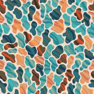 Seamless abstract pattern background. Decorative design freehand creative paint Stock Illustration