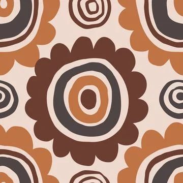 Seamless abstract pattern background. Decorative design freehand creative paint Stock Illustration