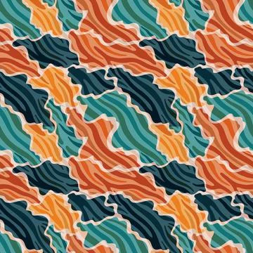 Seamless abstract pattern background. Decorative design freehand creative paint Illustrazione stock