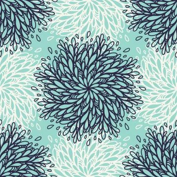 Seamless abstract pattern background with floral element. Trendy textile, fab Stock Illustration