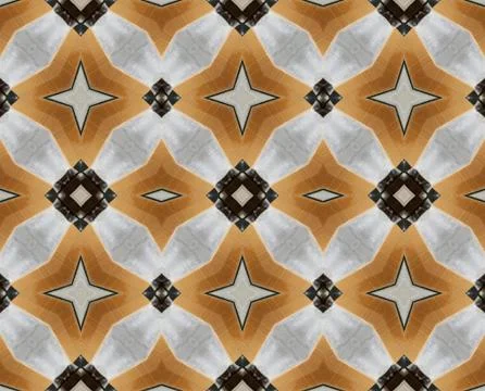 Seamless abstract pattern background of orange stars wallpaper Illustrazione stock