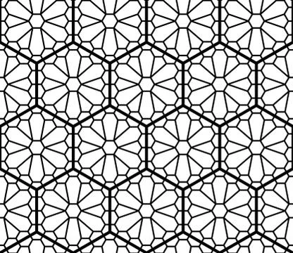 Seamless abstract pattern based on Kumiko ornament Stock Illustration