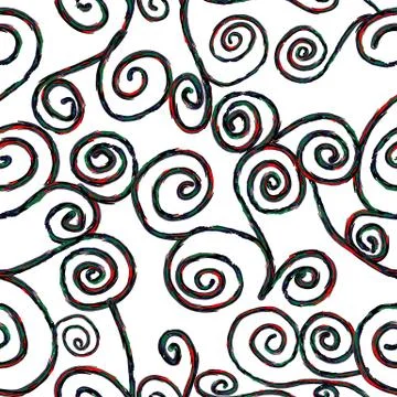 Seamless abstract pattern with beautiful spiral Stock Illustration