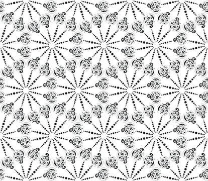 Seamless abstract pattern in black and white. Illustrazione stock