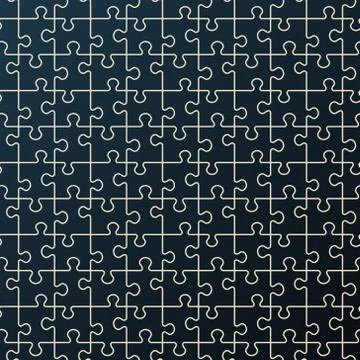 Seamless abstract pattern. Black puzzle Stock Illustration